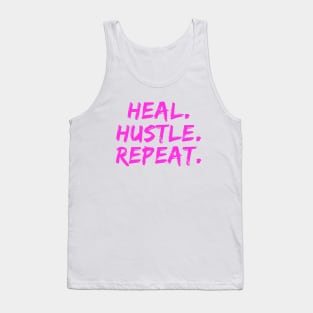 Heal Hustle Repeat Neon Pink Tank Top